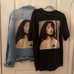 SELENA QUINTANILLA DENIM JACKET and T SHIRT